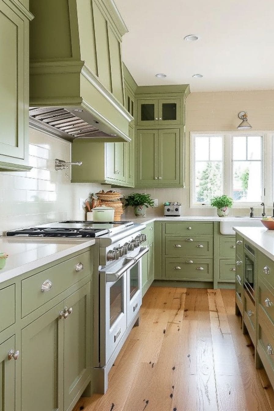Add One Unique Green Feature for Olive Green Kitchen 1710821302 2