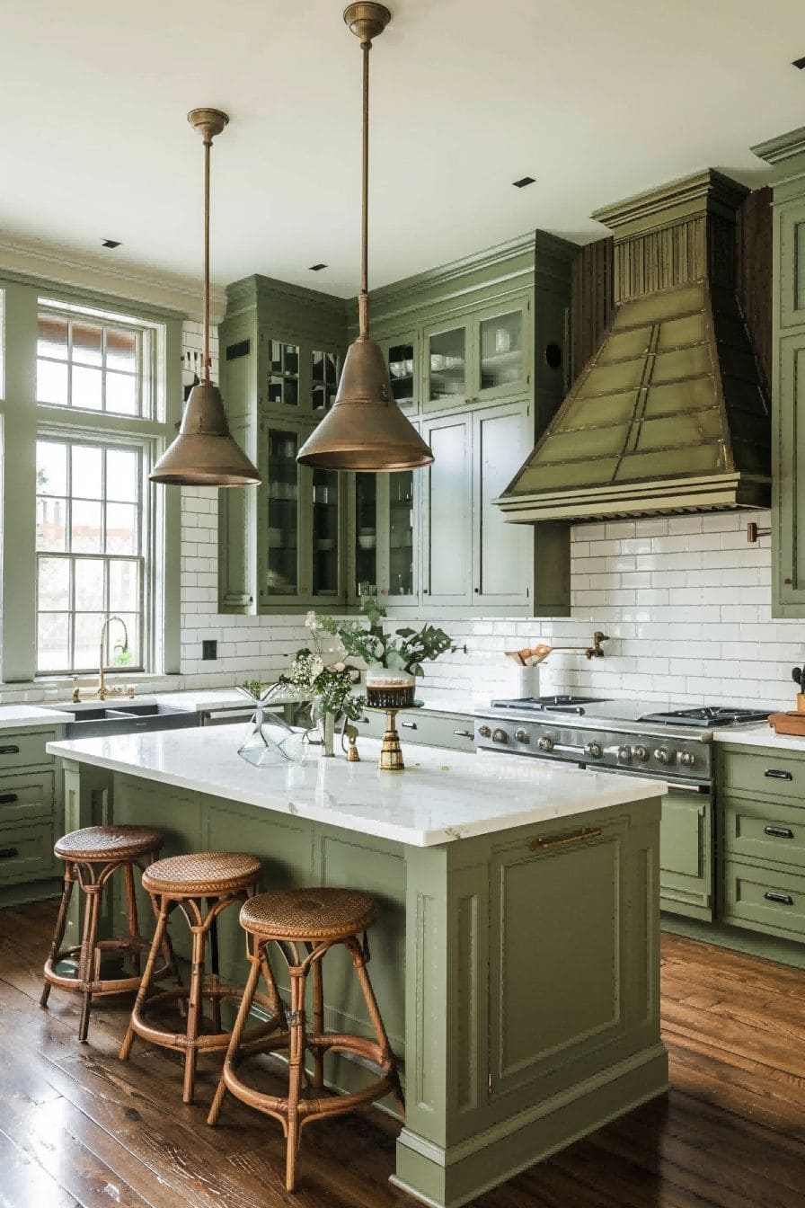 Add Pop to a White Kitchen for Olive Green Kitchen 1710826114 1