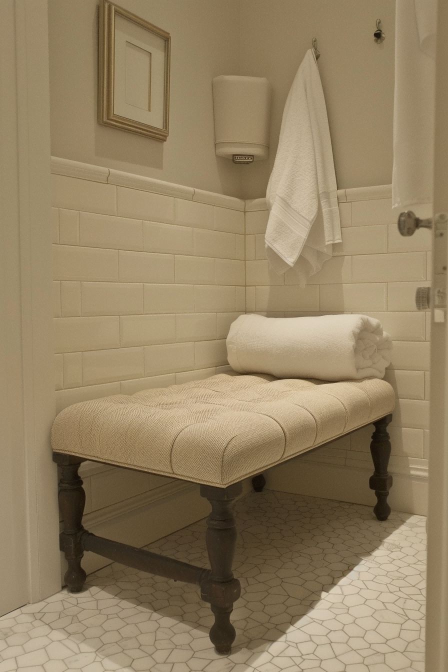 Add a Small Bench For Small Bathroom Decor Ideas 1711250101 2