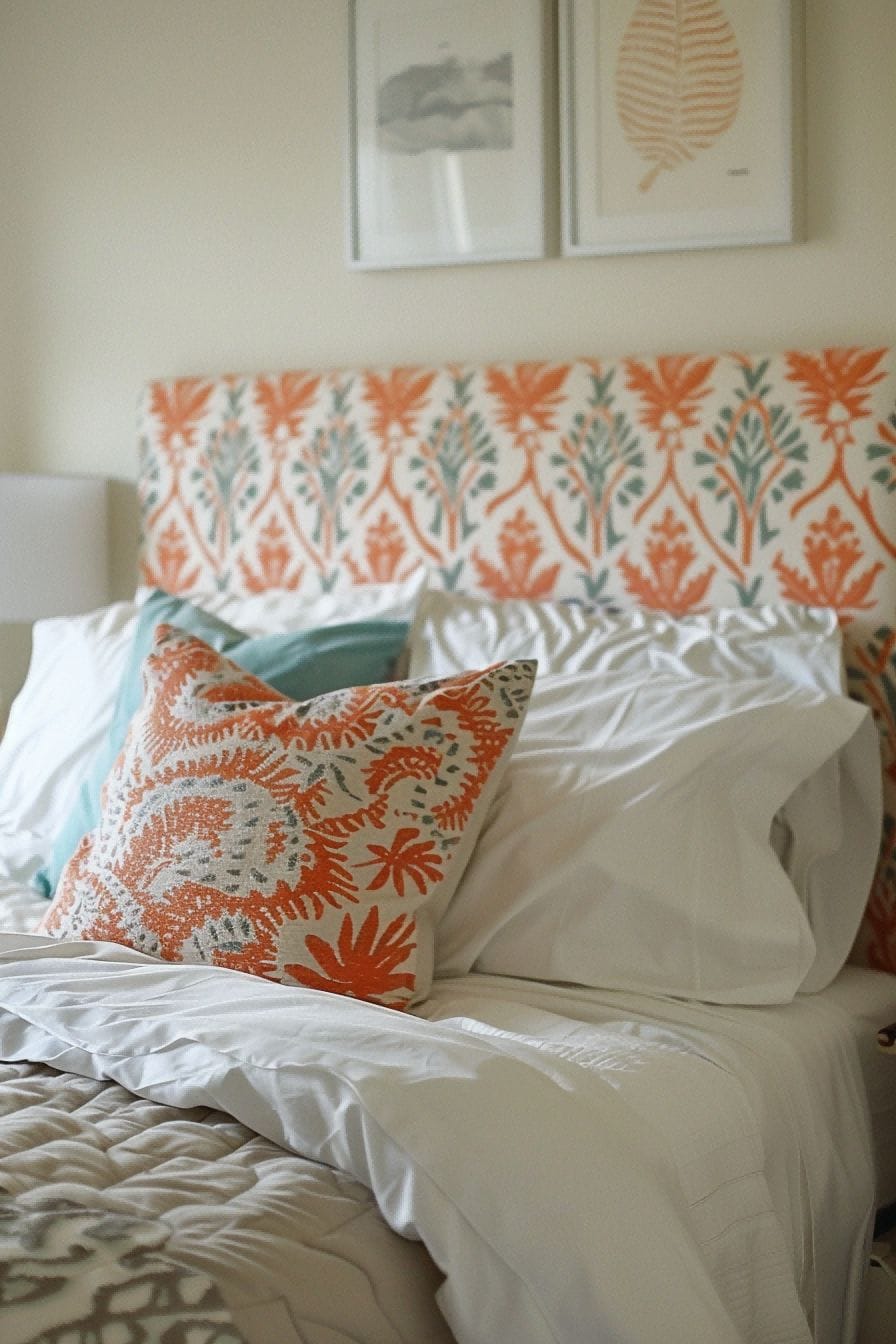 Add a patterned headboard For Small Bedroom 1709808962 3