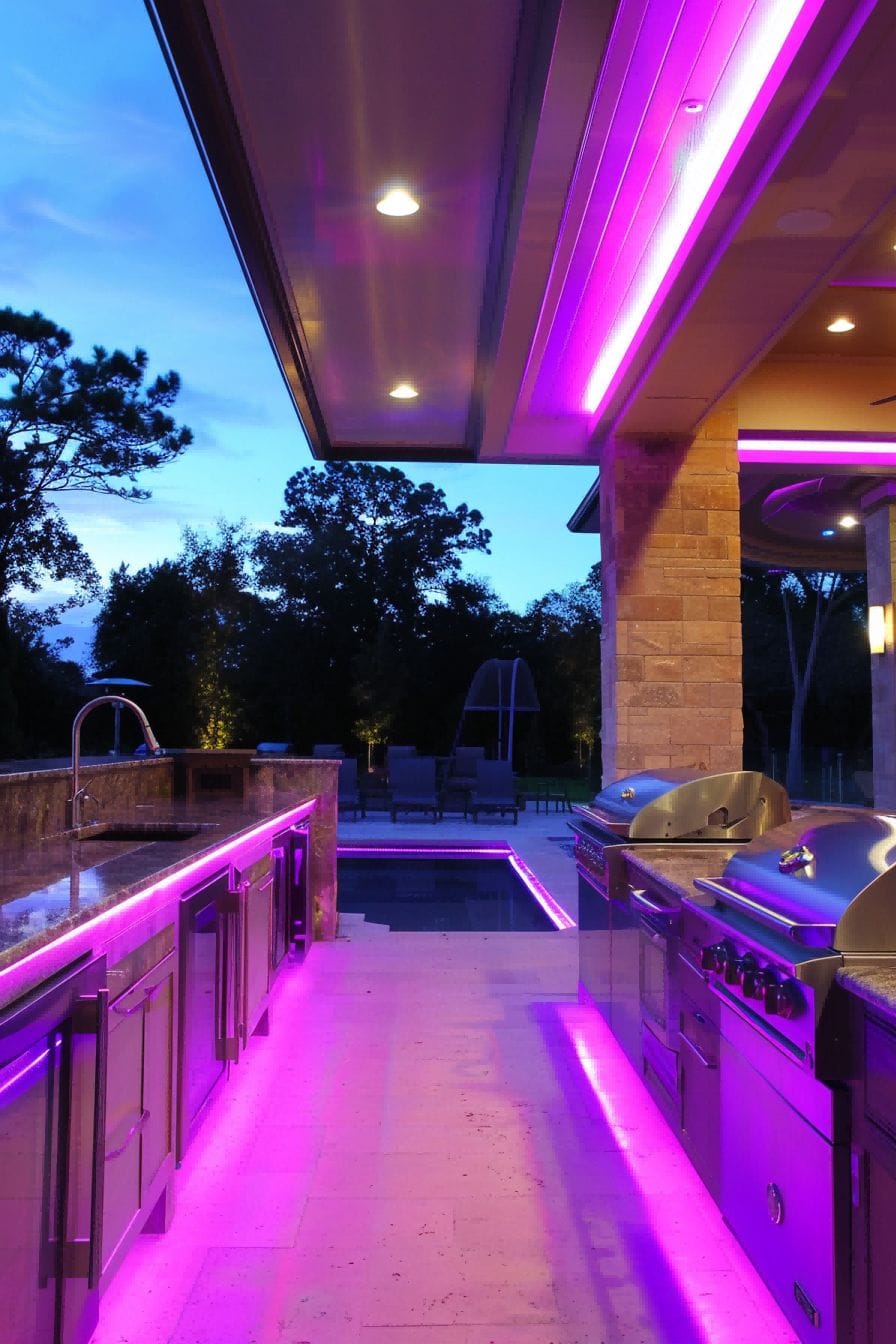 Adjustable Colored Lighting for Outdoor Kitchen 1710517083 2