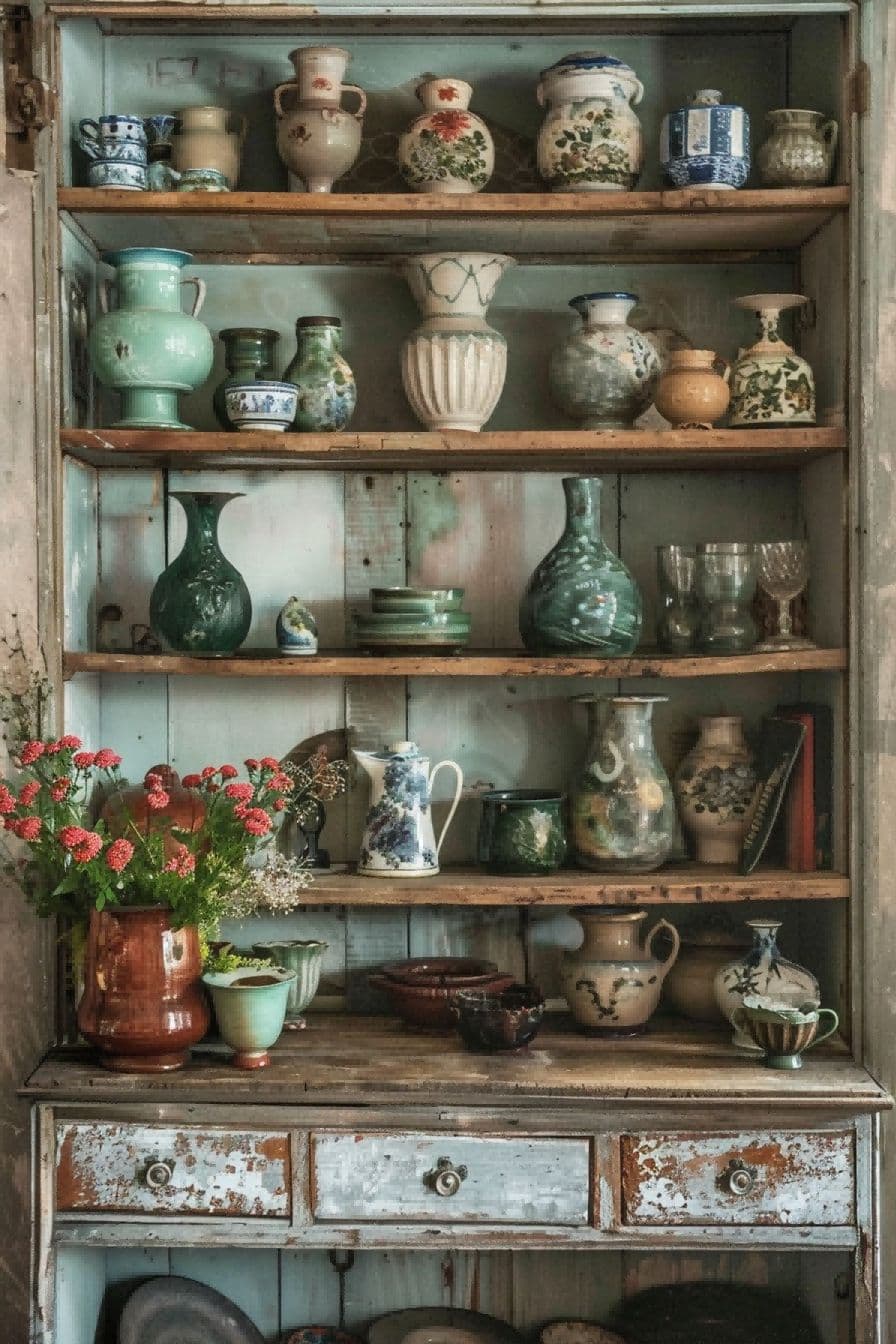 Antiques Work Well With Open Shelves 1710421928 4