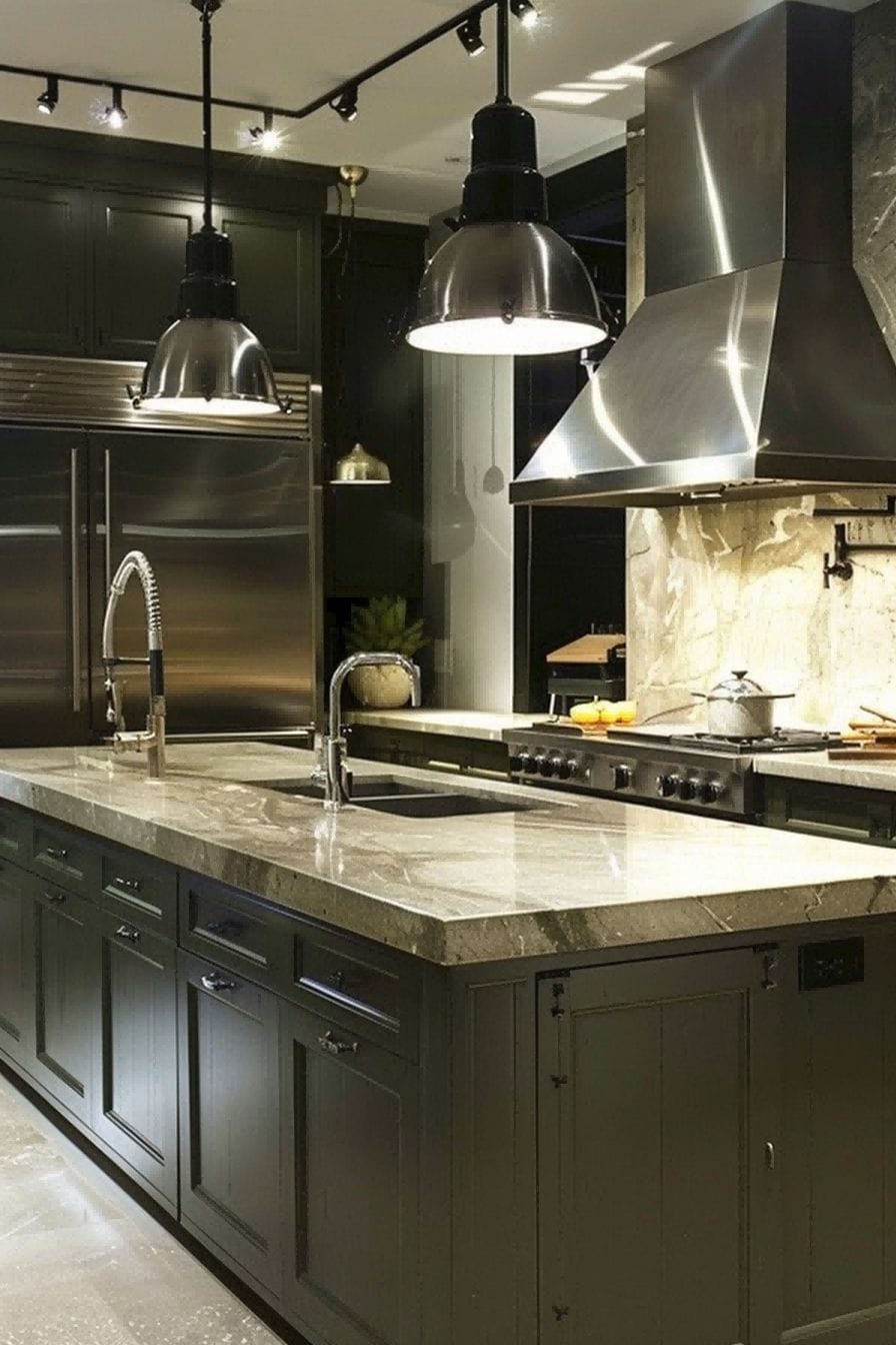 Balance Light and Dark for Olive Green Kitchen 1710824011 3