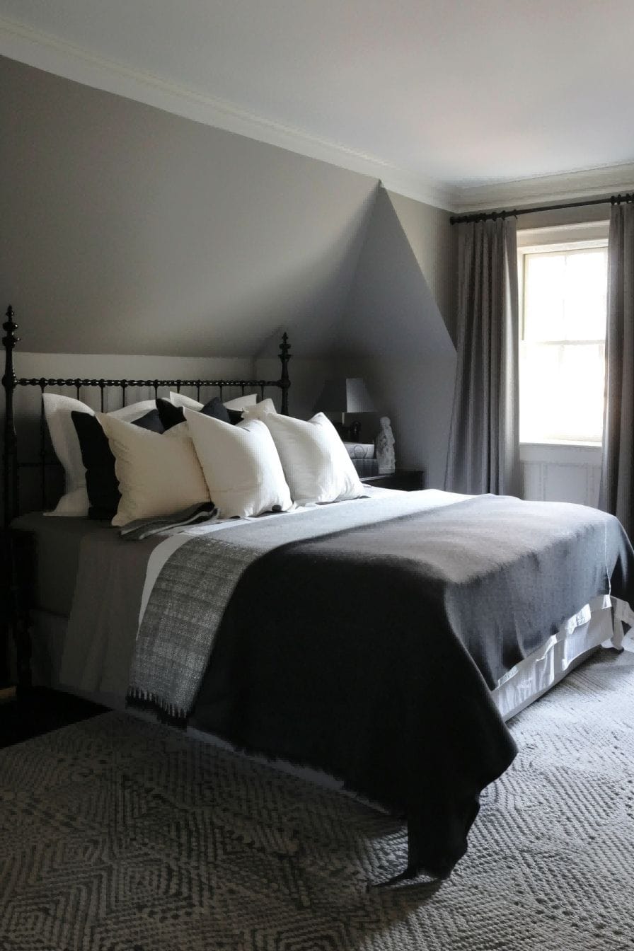 Black and Gray for Bedroom Color Schemes 1711200034 1