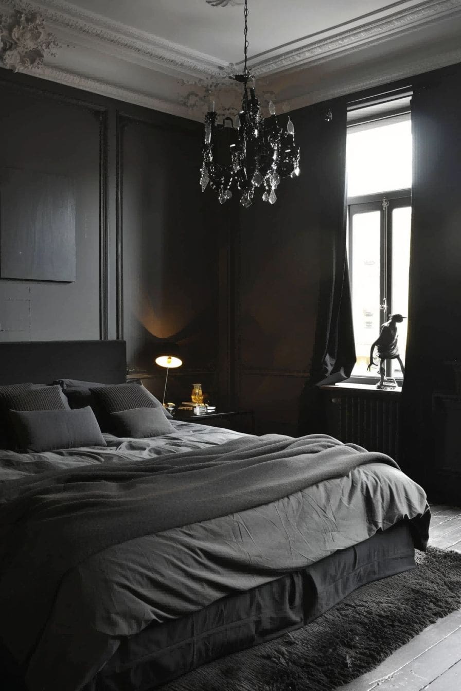 Black and Gray for Bedroom Color Schemes 1711200034 4