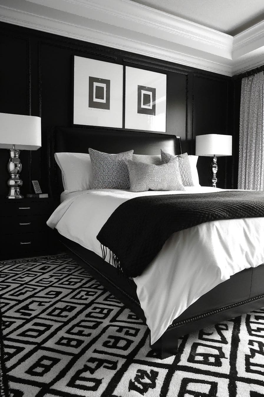 Black and White for Bedroom Color Schemes 1711196090 3