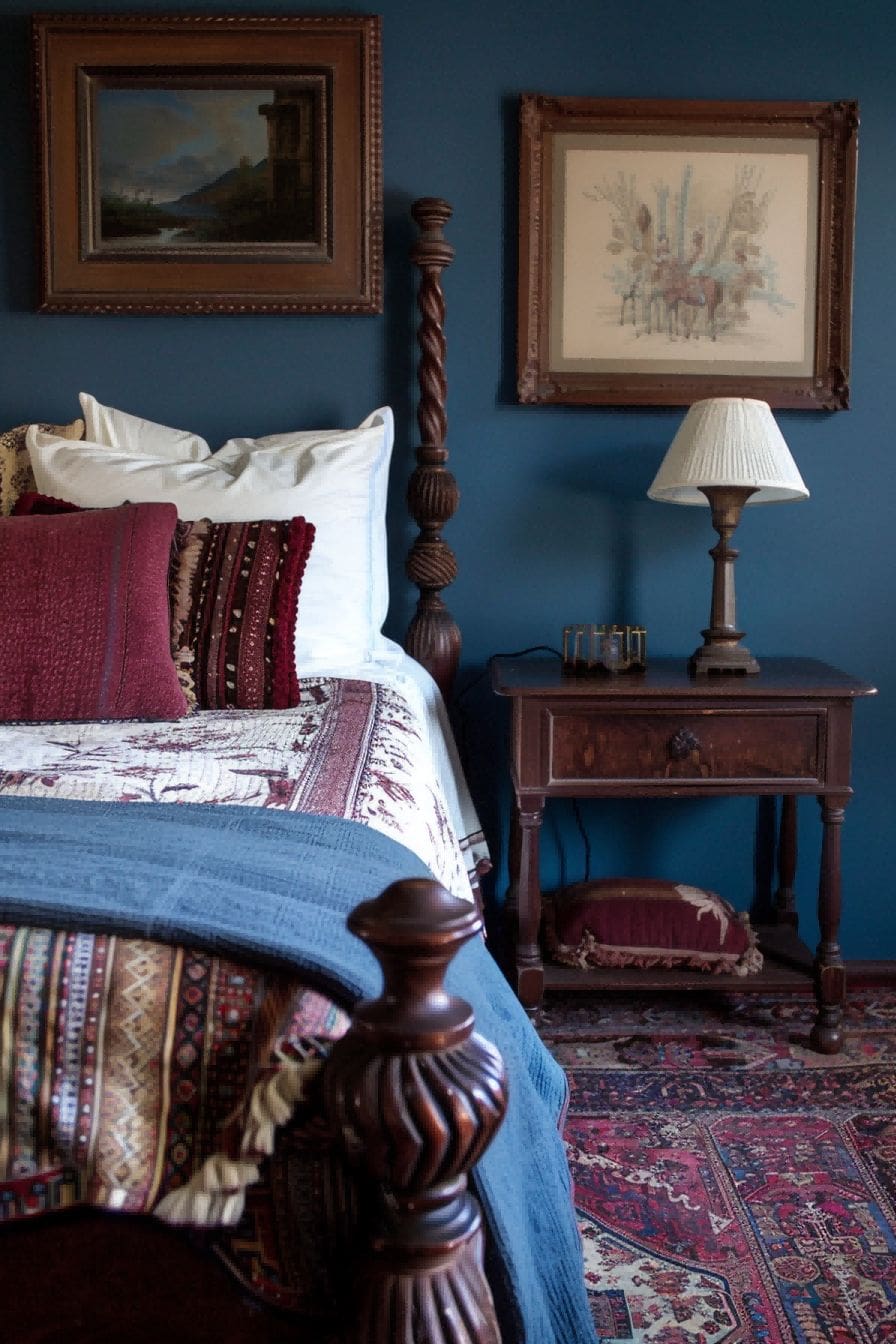 Blue Burgundy and Brown for Bedroom Color Schemes 1711183794 1