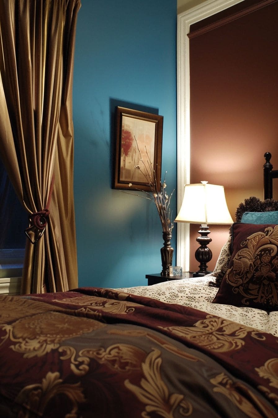 Blue Burgundy and Brown for Bedroom Color Schemes 1711183794 2