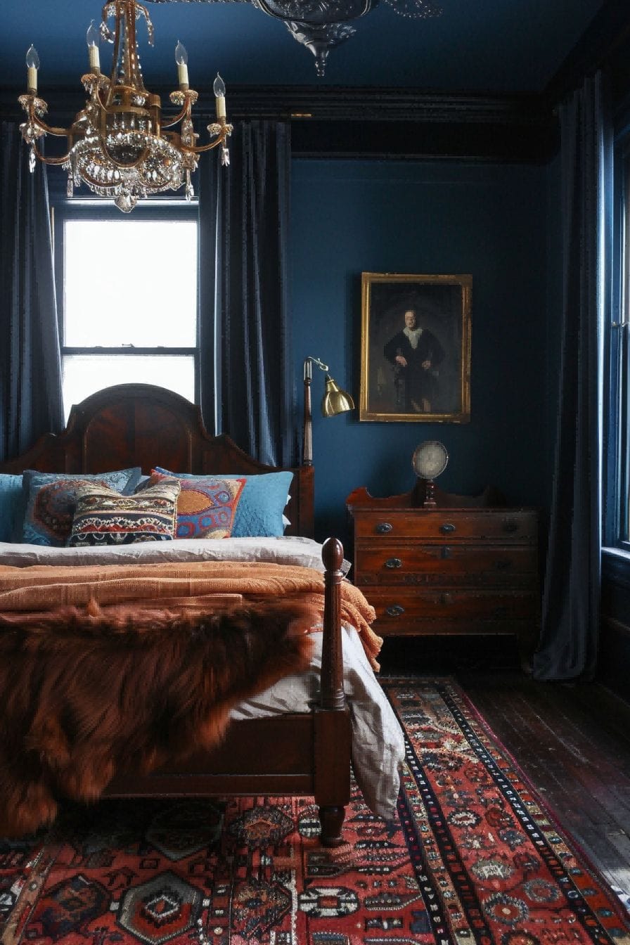 Blue Burgundy and Brown for Bedroom Color Schemes 1711183794 4