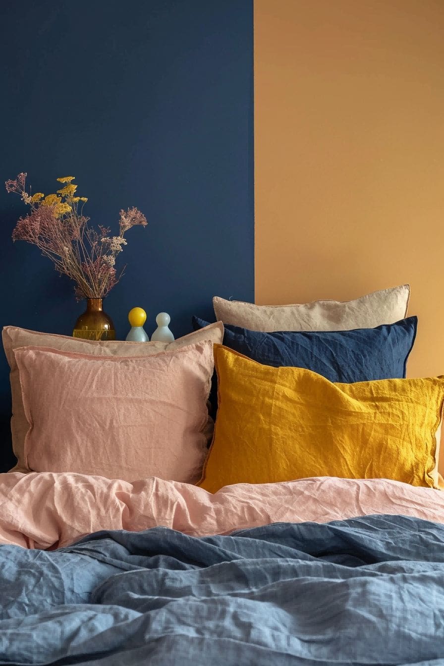 Blue Dusty Rose Creams and Yellow for Bedroom Color S 1711184434 4