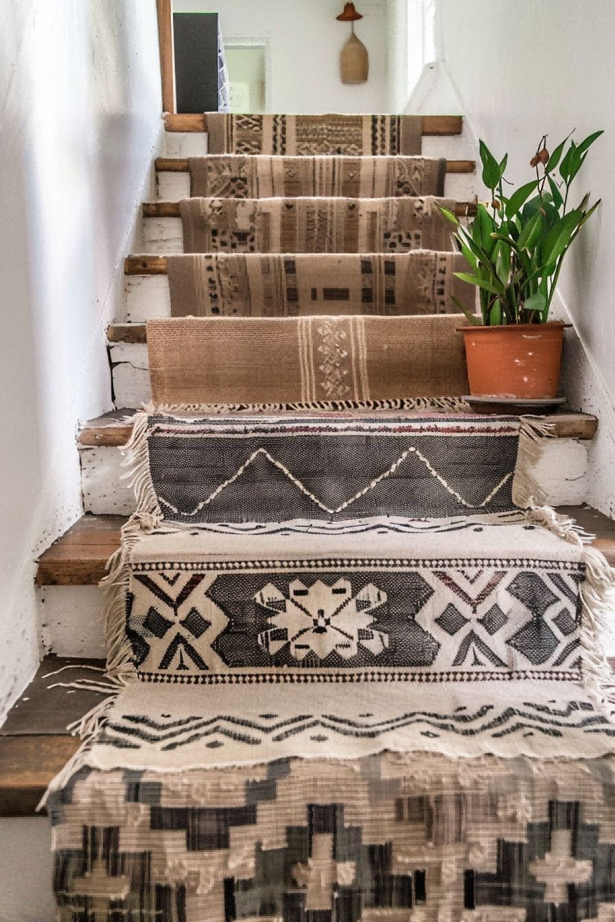 Boho Woven Stair Covers for Entryway Decor 1710757829 2