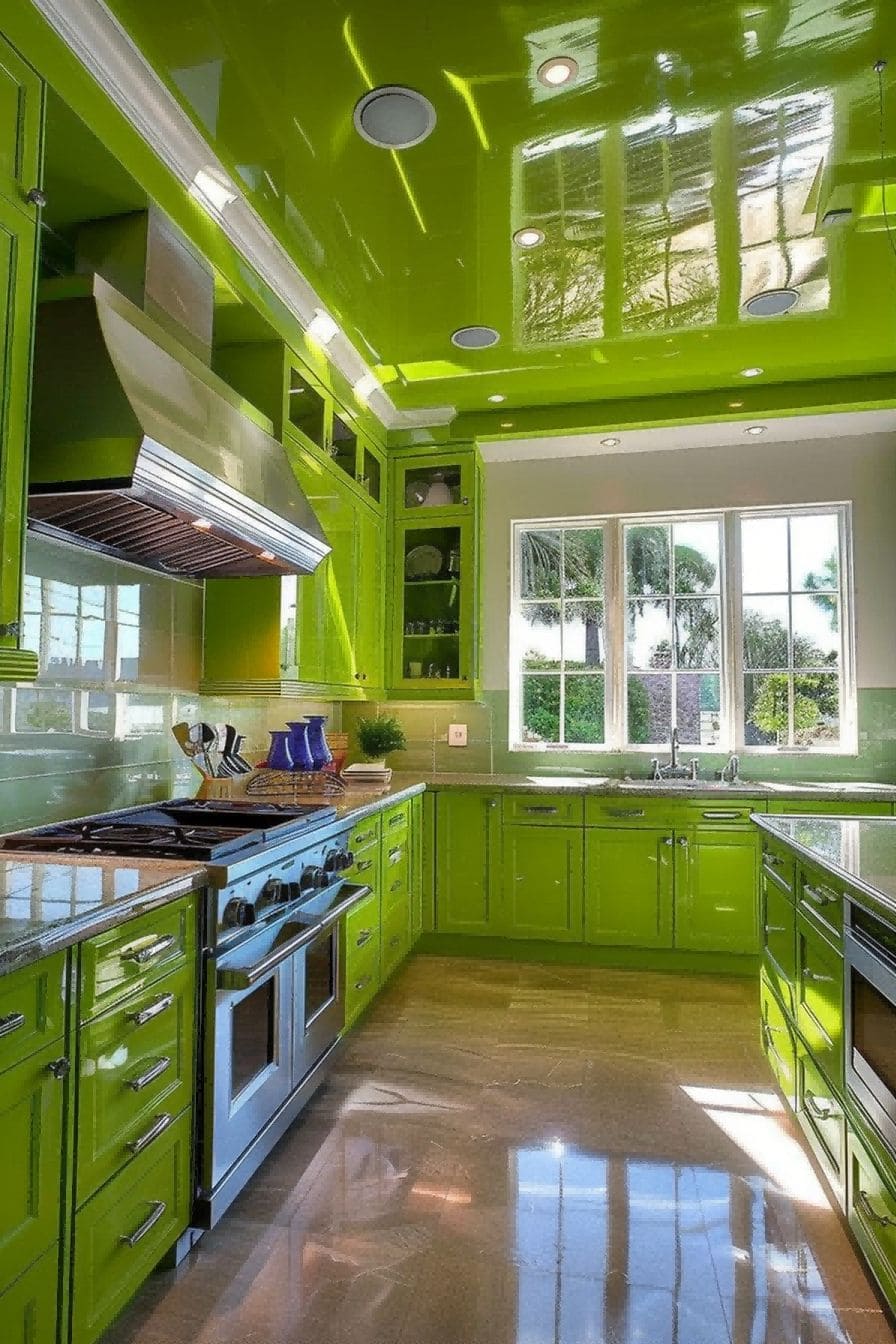 Bold Green Kitchen Ceiling for Olive Green Kitchen 1710817611 2