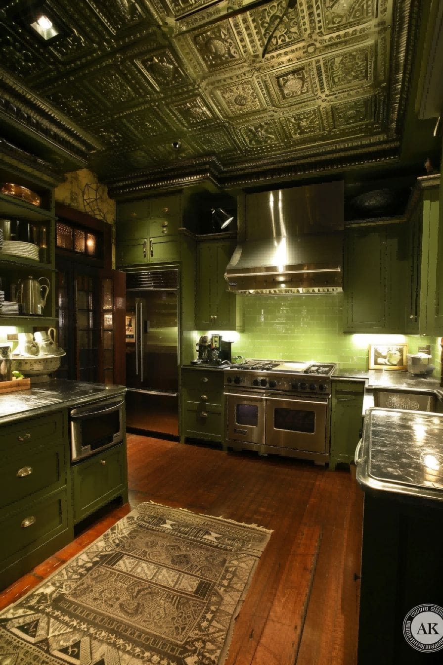 Bold Green Kitchen Ceiling for Olive Green Kitchen 1710817611 3