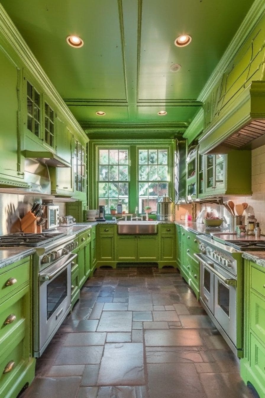 Bold Green Kitchen Ceiling for Olive Green Kitchen 1710817611 4