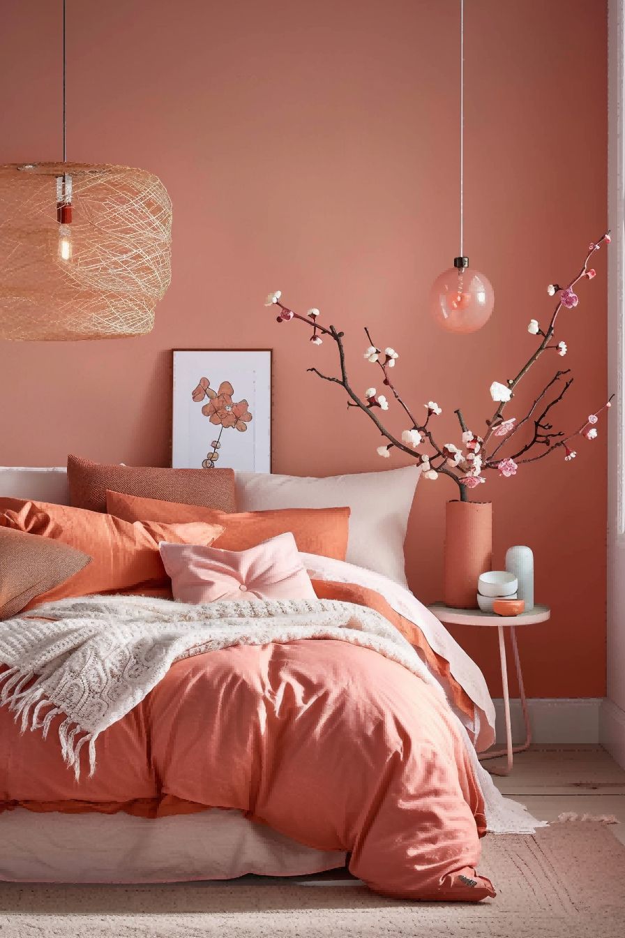 Burnt Orange Dusty Pink Crisp White for Bedroom Col 1711188381 3