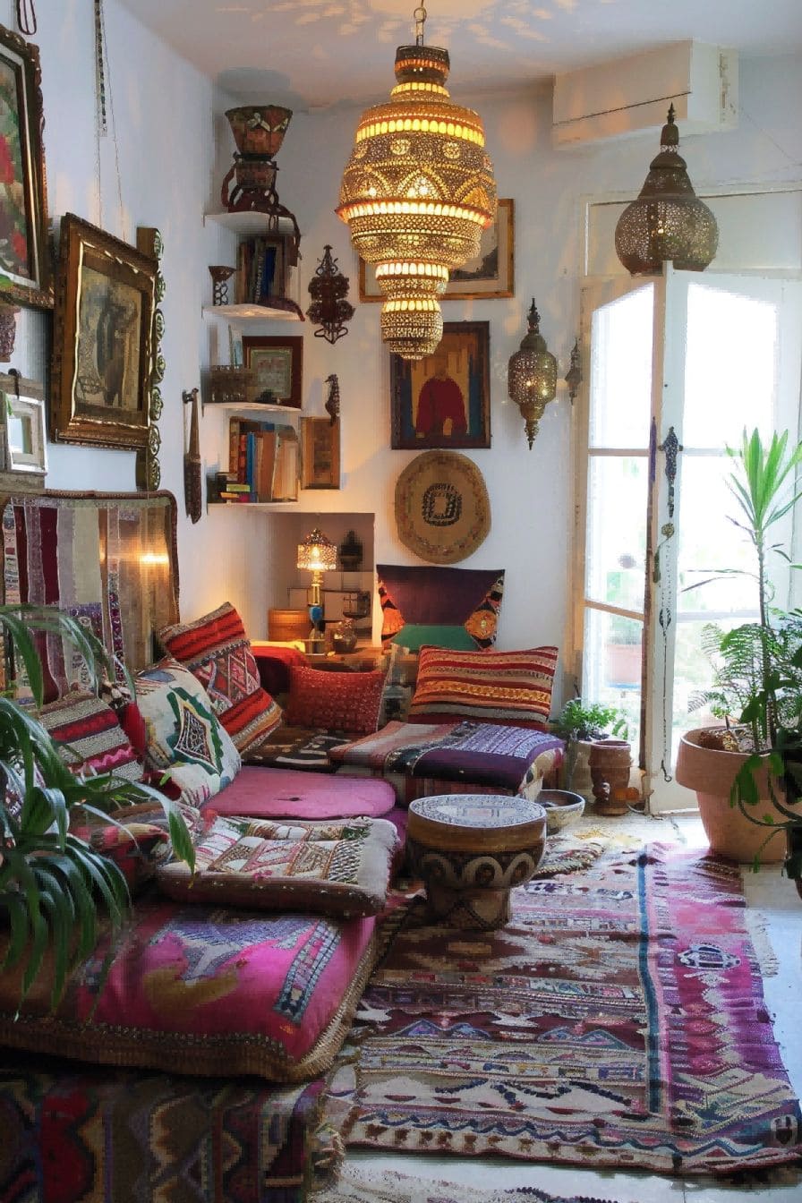 Colorful Boho Style For Boho Living Room Ideas 1711331122 1