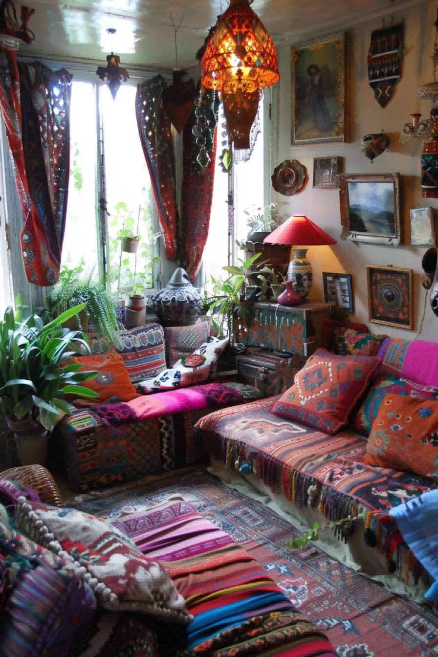 Colorful Boho Style For Boho Living Room Ideas 1711331122 4