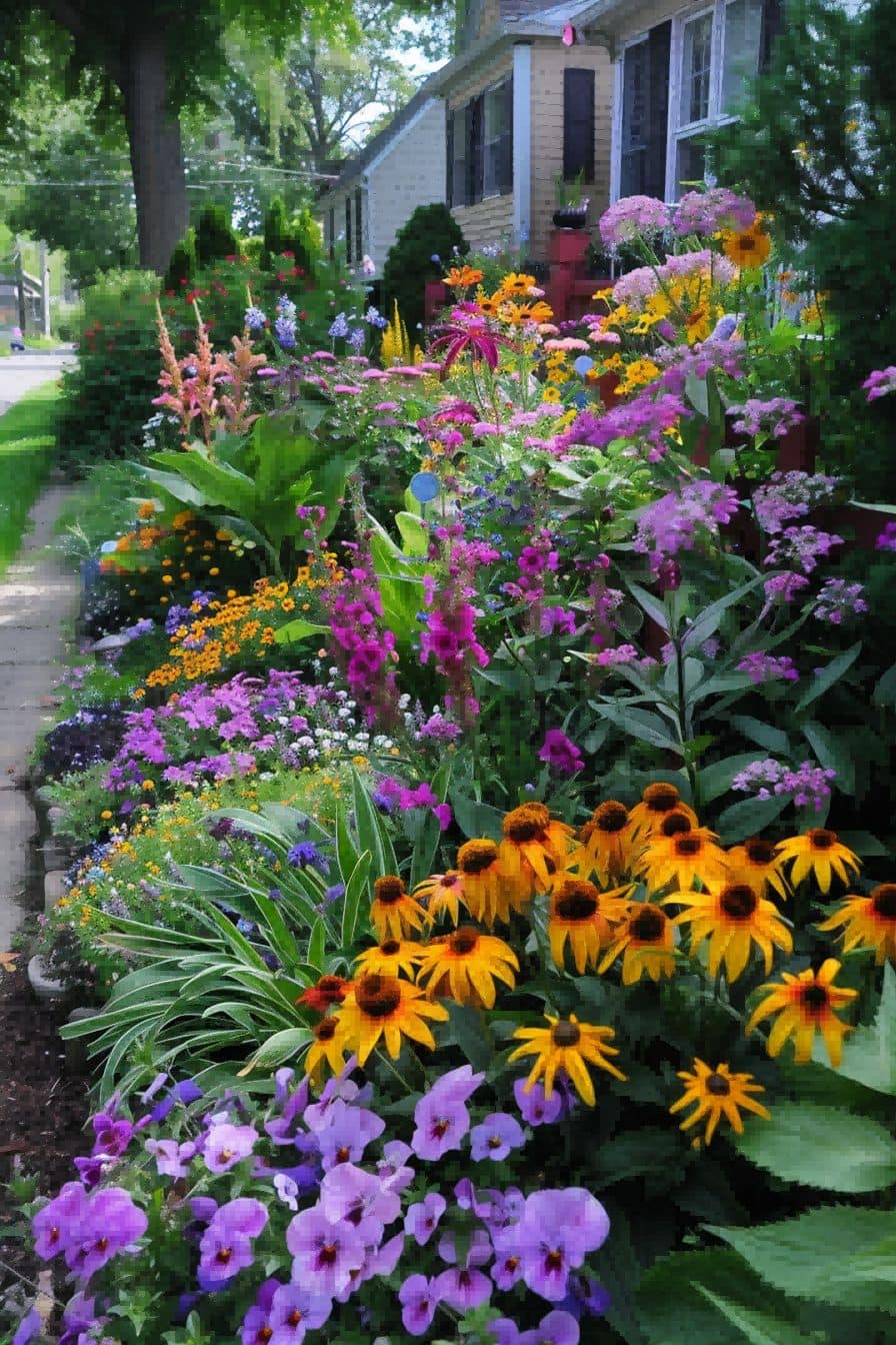 Colorful Curbside Garden For Garden Layout Ideas 1711341709 2