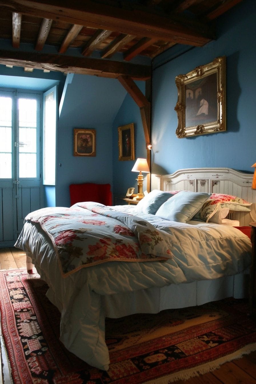 Country French Blue Soft Red Antique White for Bedr 1711187712 2