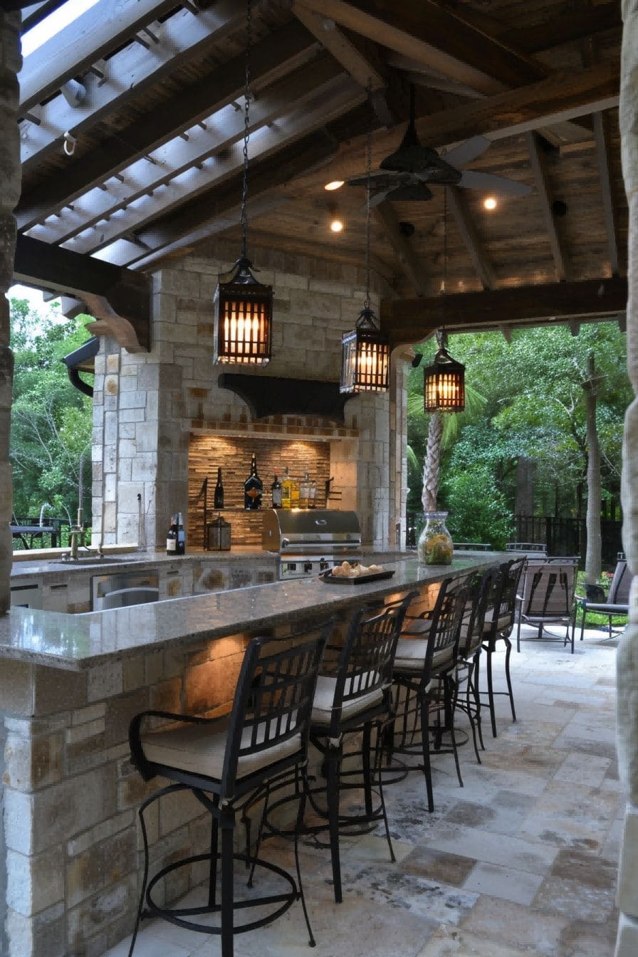 Covered Outdoor Kitchen With Built In Bar 1710506419 2