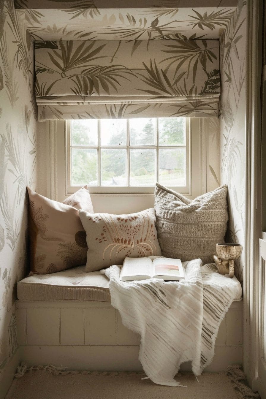 Create a calming reading nook with muted tones and le 1711085272 1