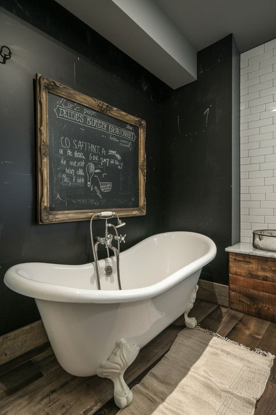 Create a chalkboard wall For Small Bathroom Decor Ide 1711253247 2
