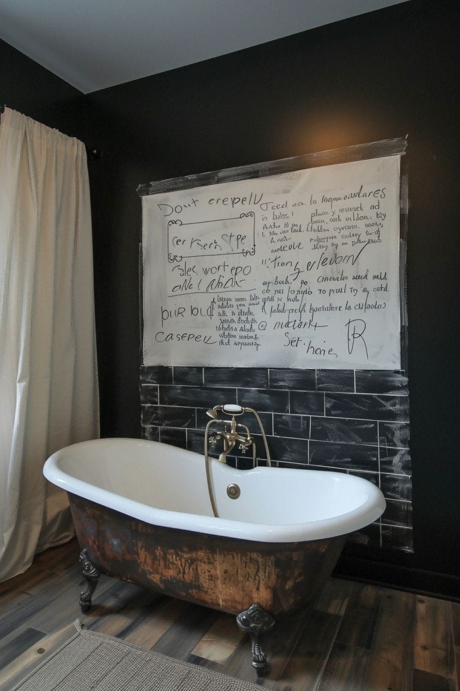 Create a chalkboard wall For Small Bathroom Decor Ide 1711253247 3