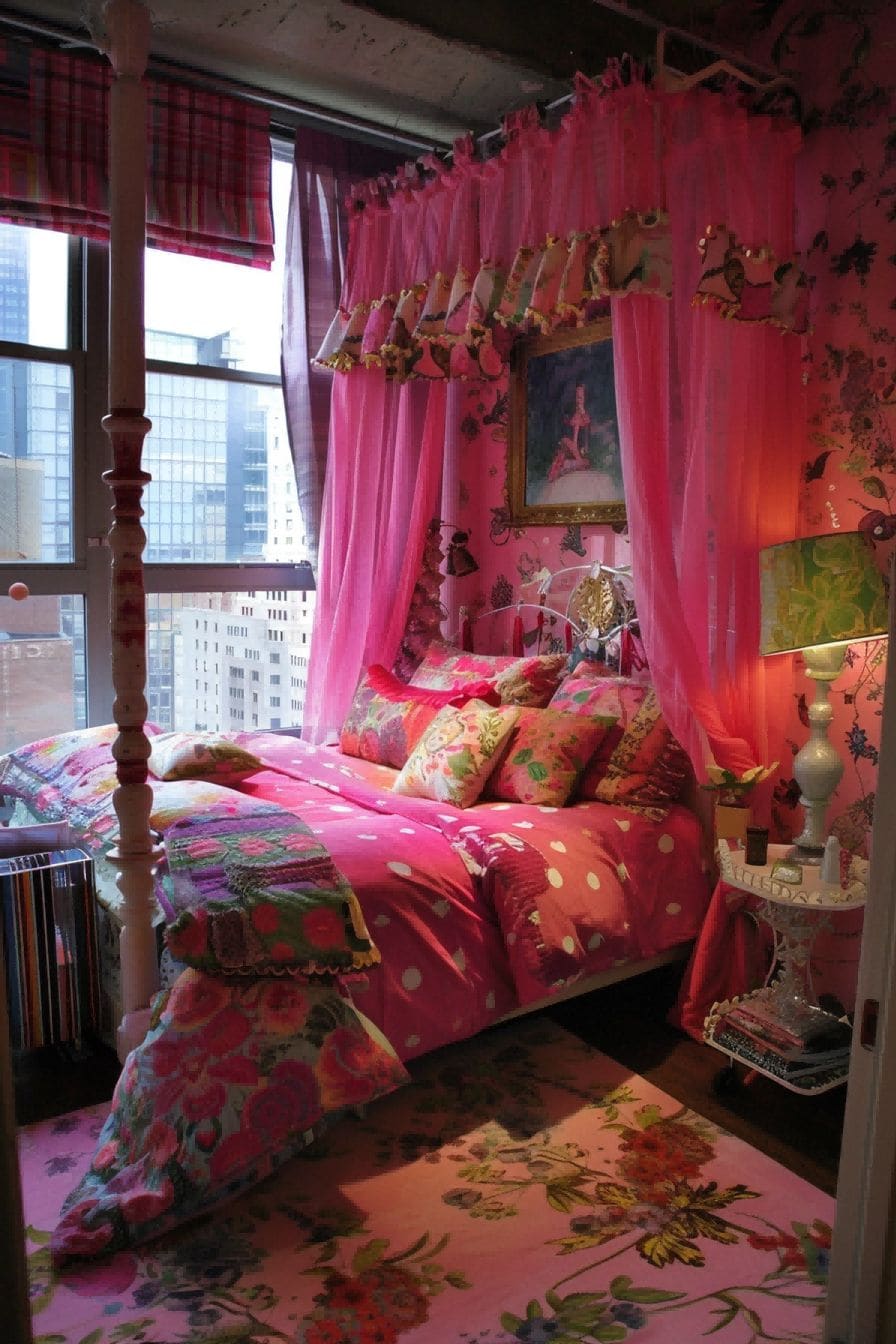 Creative Apartment Bedroom Design for Girly Apartment 1710990039 2