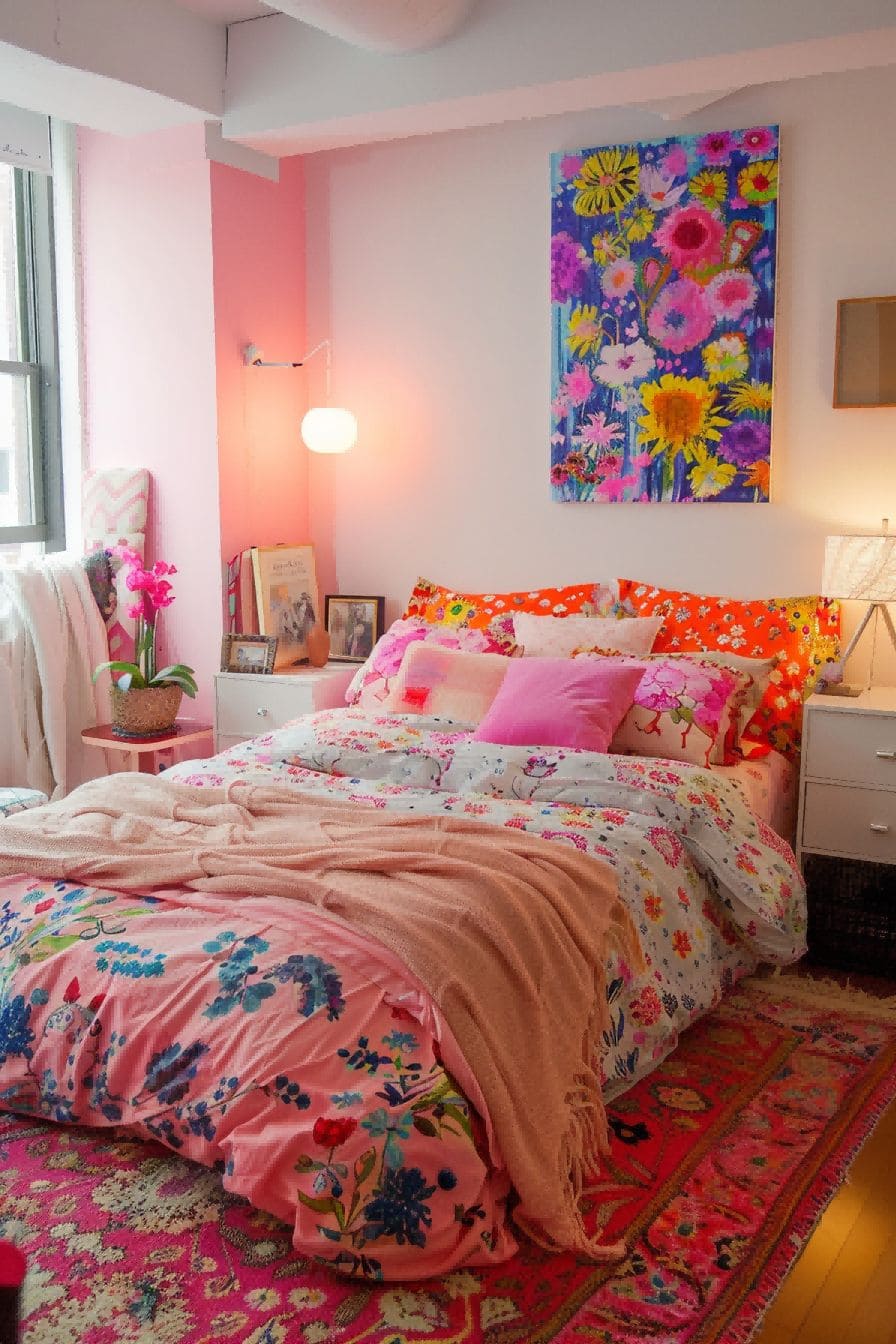 Creative Apartment Bedroom Design for Girly Apartment 1710990039 3