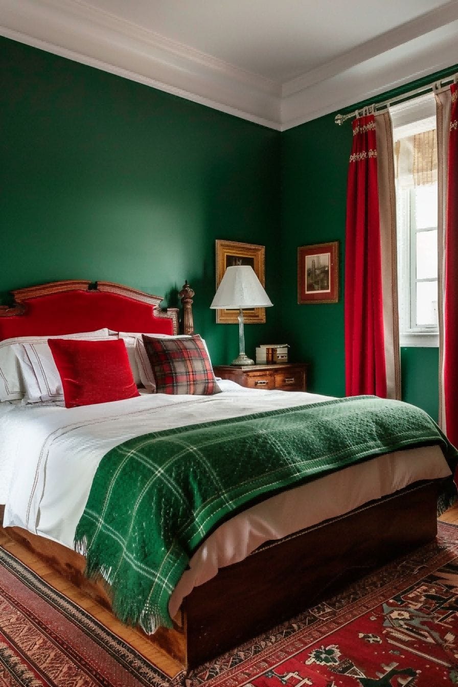 Crimson and Green for Bedroom Color Schemes 1711201609 2