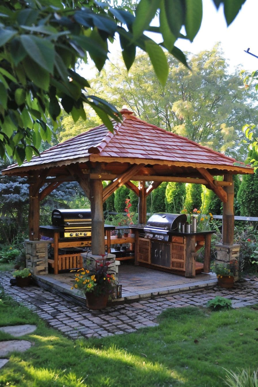 DIY Backyard Ideas Build a Grill Gazebo 1710082880 1