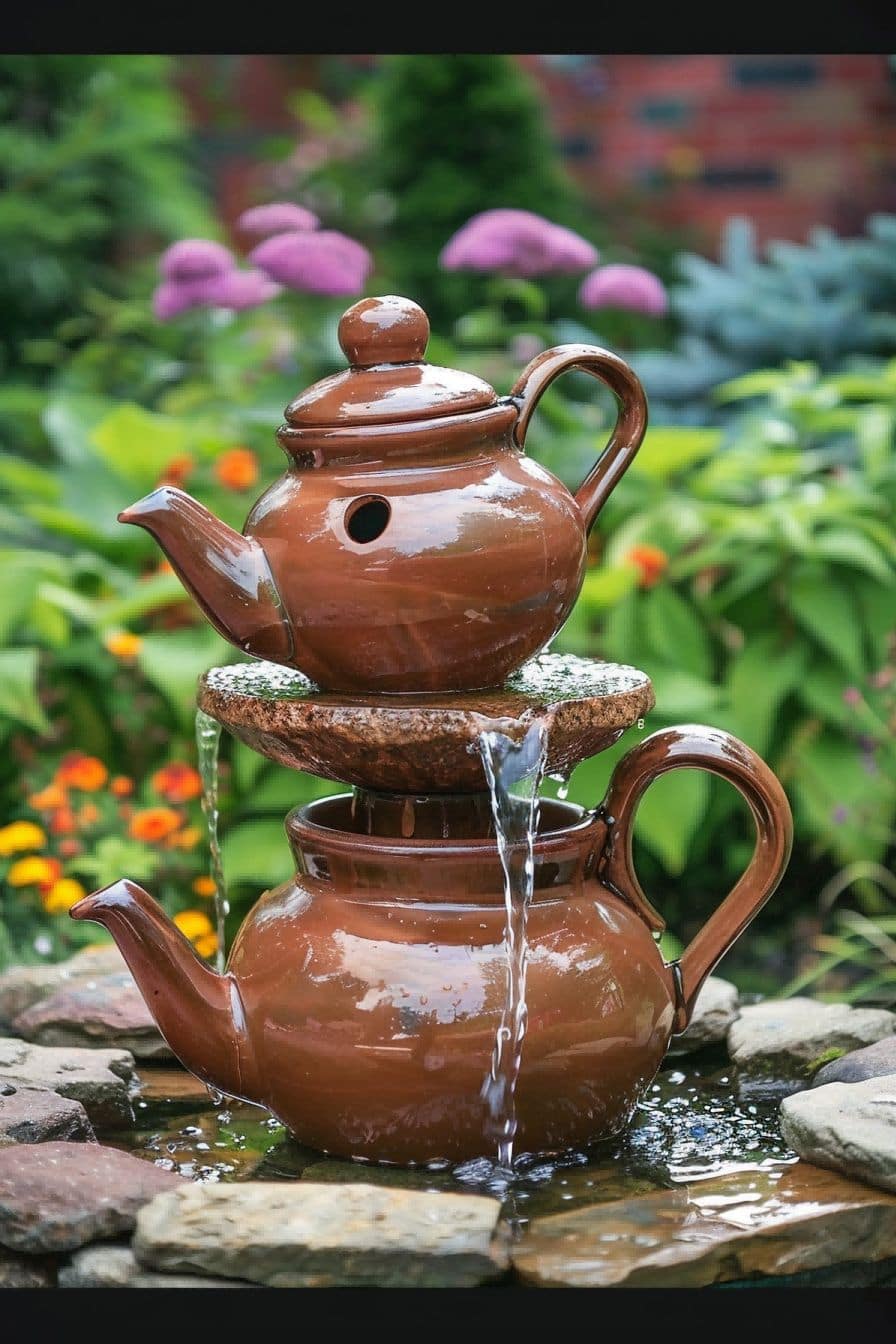 DIY Backyard Ideas Build a Tea Pot Fountain 1710080994 1
