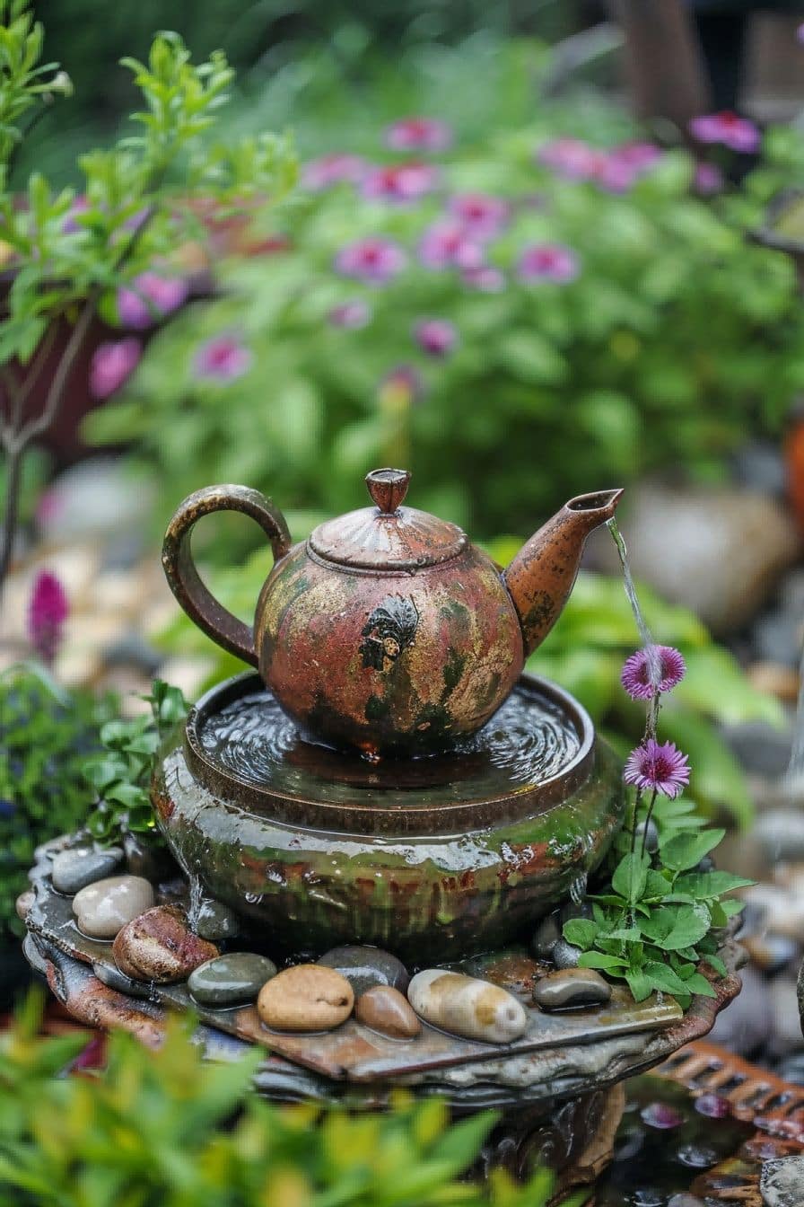 DIY Backyard Ideas Build a Tea Pot Fountain 1710080994 3