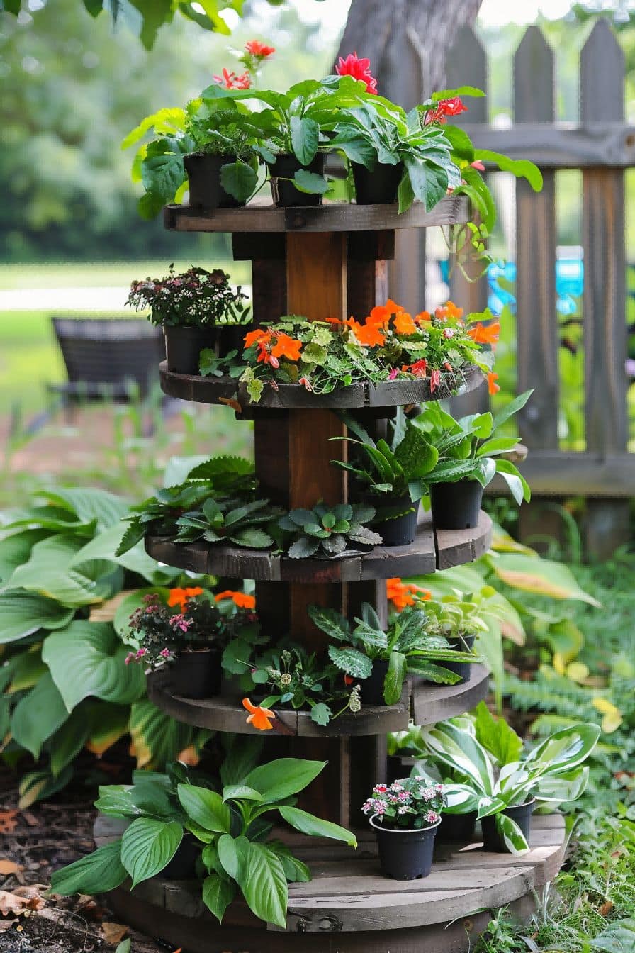 DIY Backyard Ideas Build a Tiered Plant Stand 1710084300 1