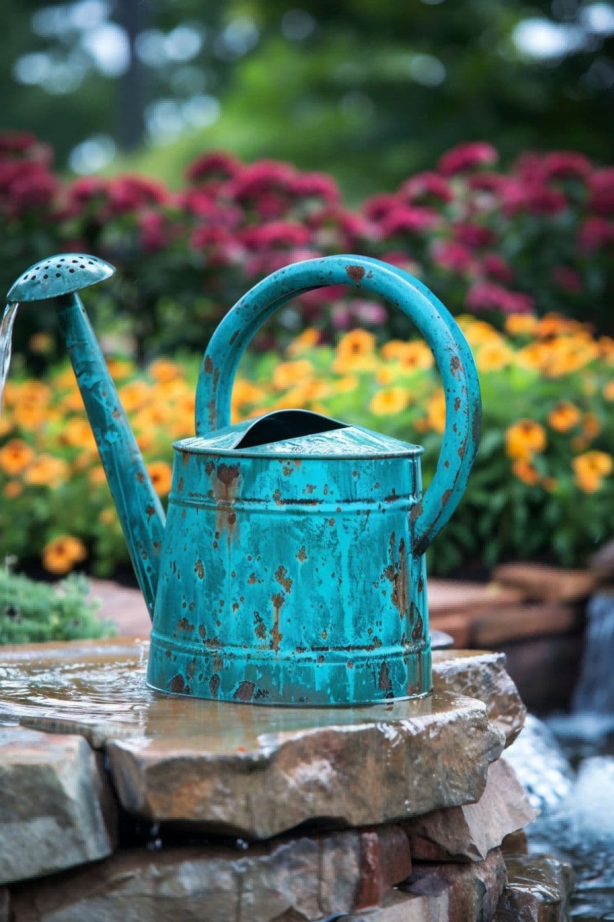 DIY Backyard Ideas Build a Watering Can Fountain 1710080633 2