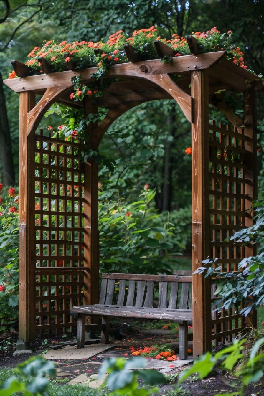 DIY Backyard Ideas DIY Arbor and Benches 1710084406 2