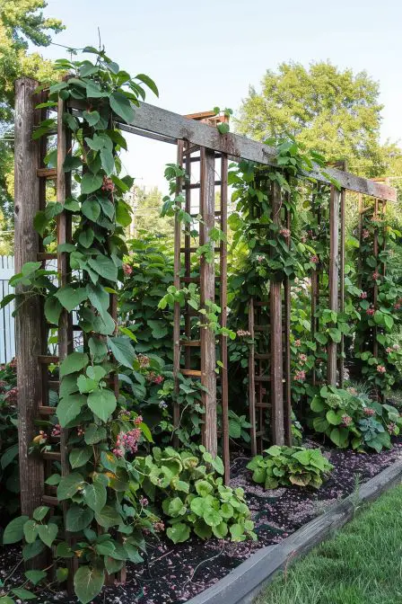 DIY Backyard Ideas DIY Mixed Medium Garden Trellis 1710084055 1