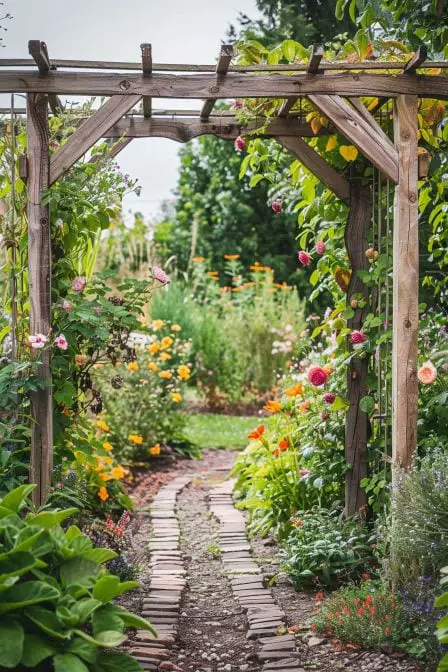 DIY Backyard Ideas DIY Mixed Medium Garden Trellis 1710084055 3