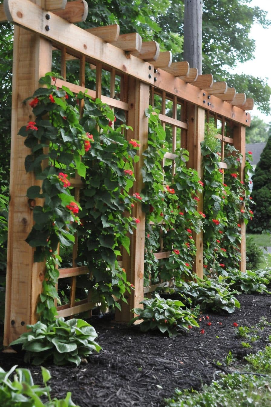 DIY Backyard Ideas DIY Planter Trellis Combo 1710082418 2