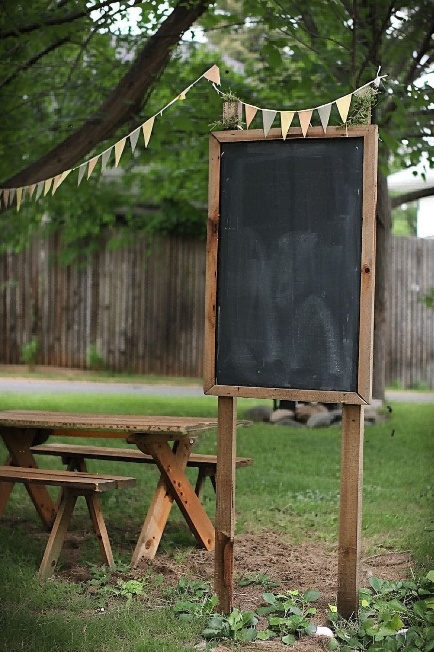 DIY Backyard Ideas Hang an Outdoor Chalkboard 1710081716 1