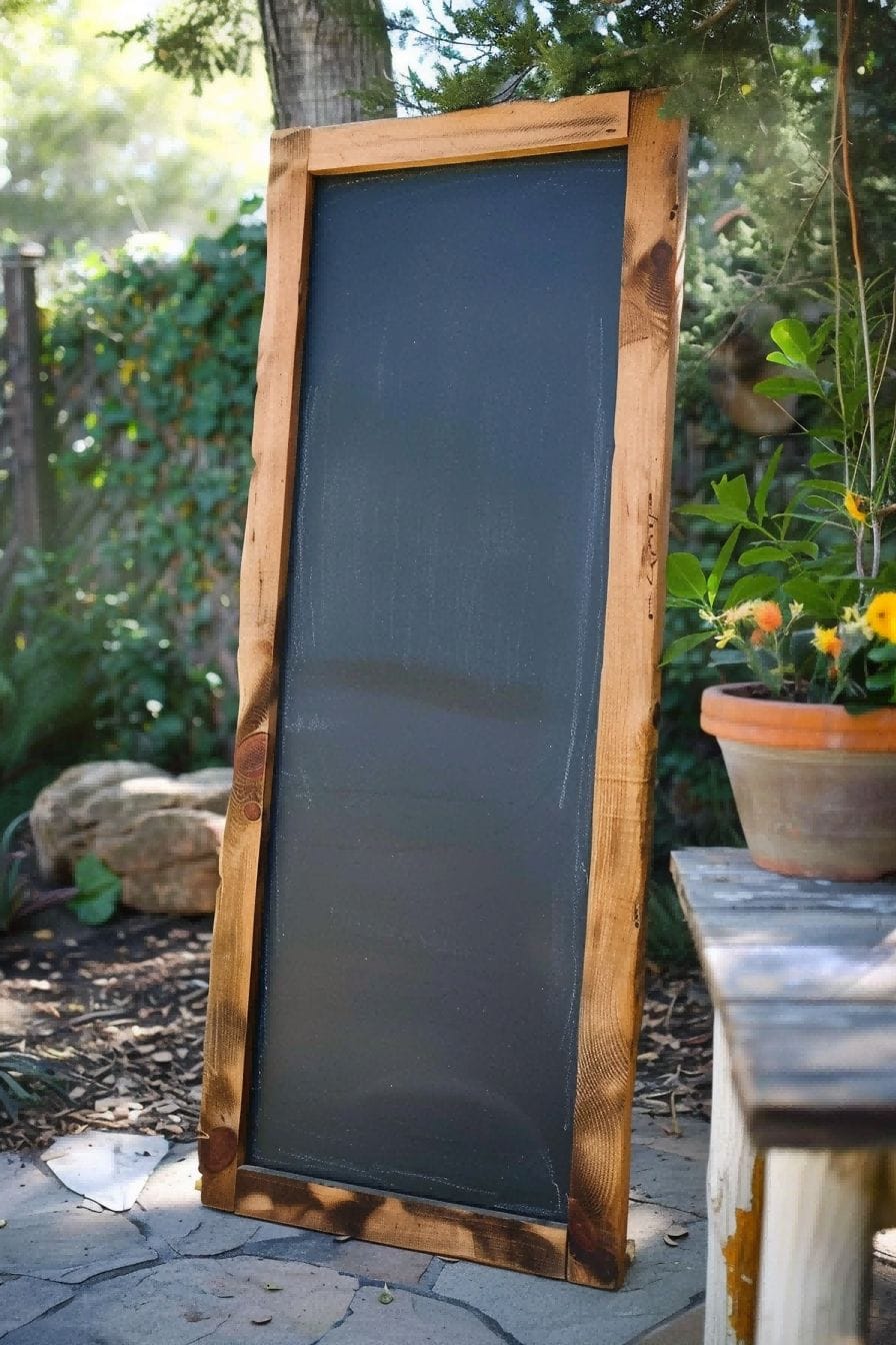 DIY Backyard Ideas Hang an Outdoor Chalkboard 1710081716 4
