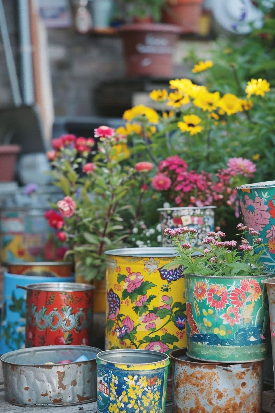 DIY Backyard Ideas Recycle Vintage Tins 1710086154 4