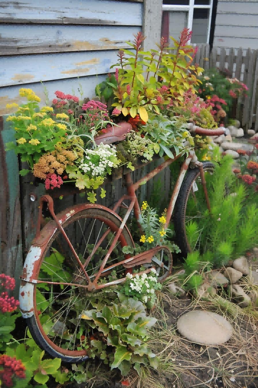 DIY Backyard Ideas Turn a Bike Into a Planter 1710079120 1