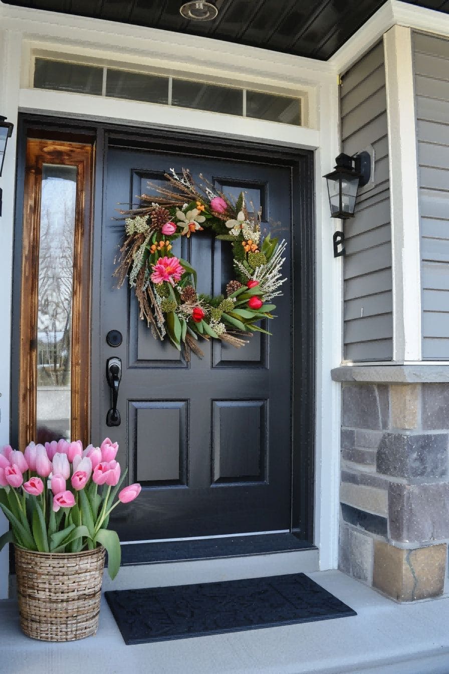 DIY Tulip Wreath for Spring Porch Decor 1709922181 3
