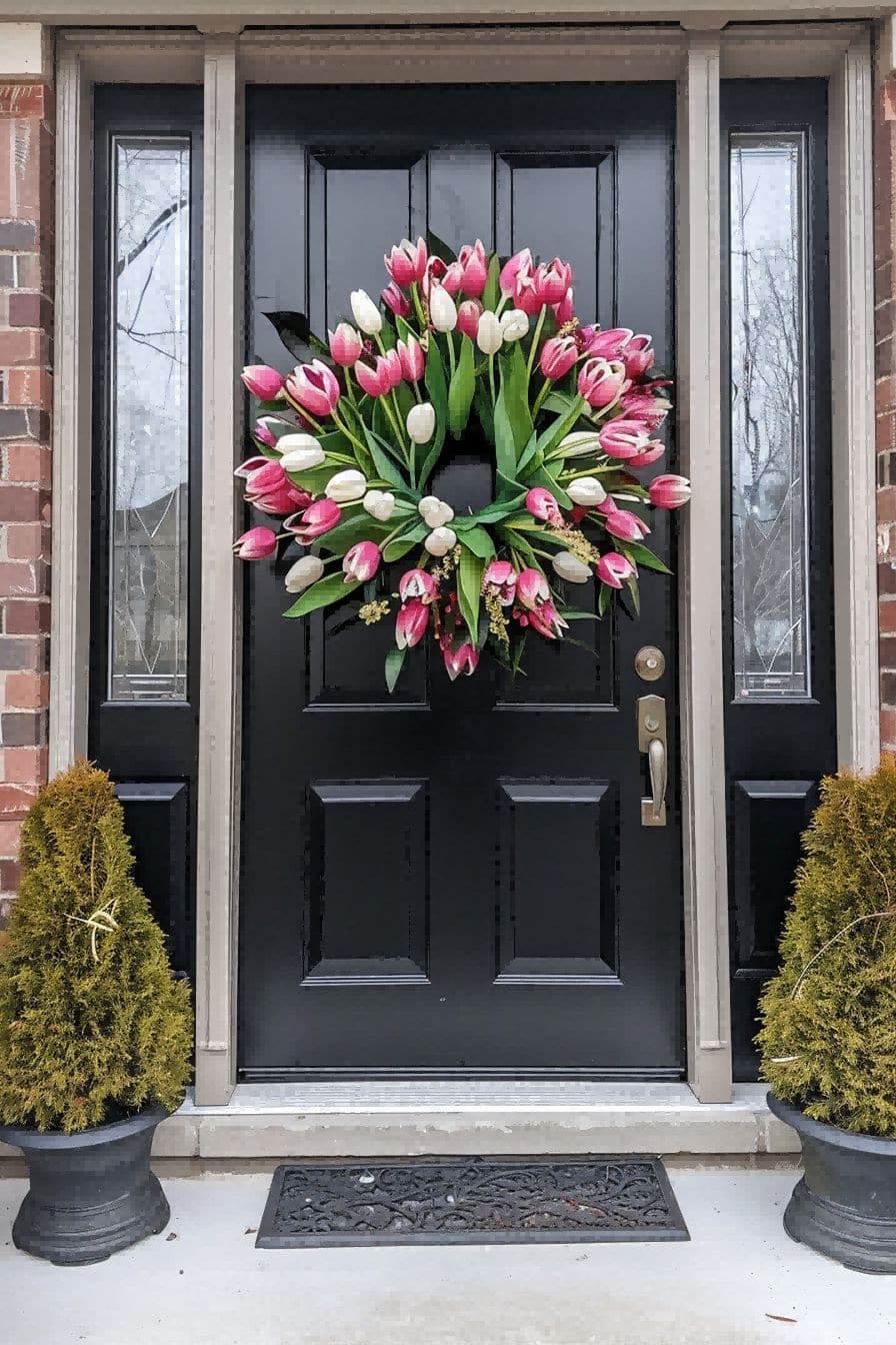 DIY Tulip Wreath for Spring Porch Decor 1709922181 4