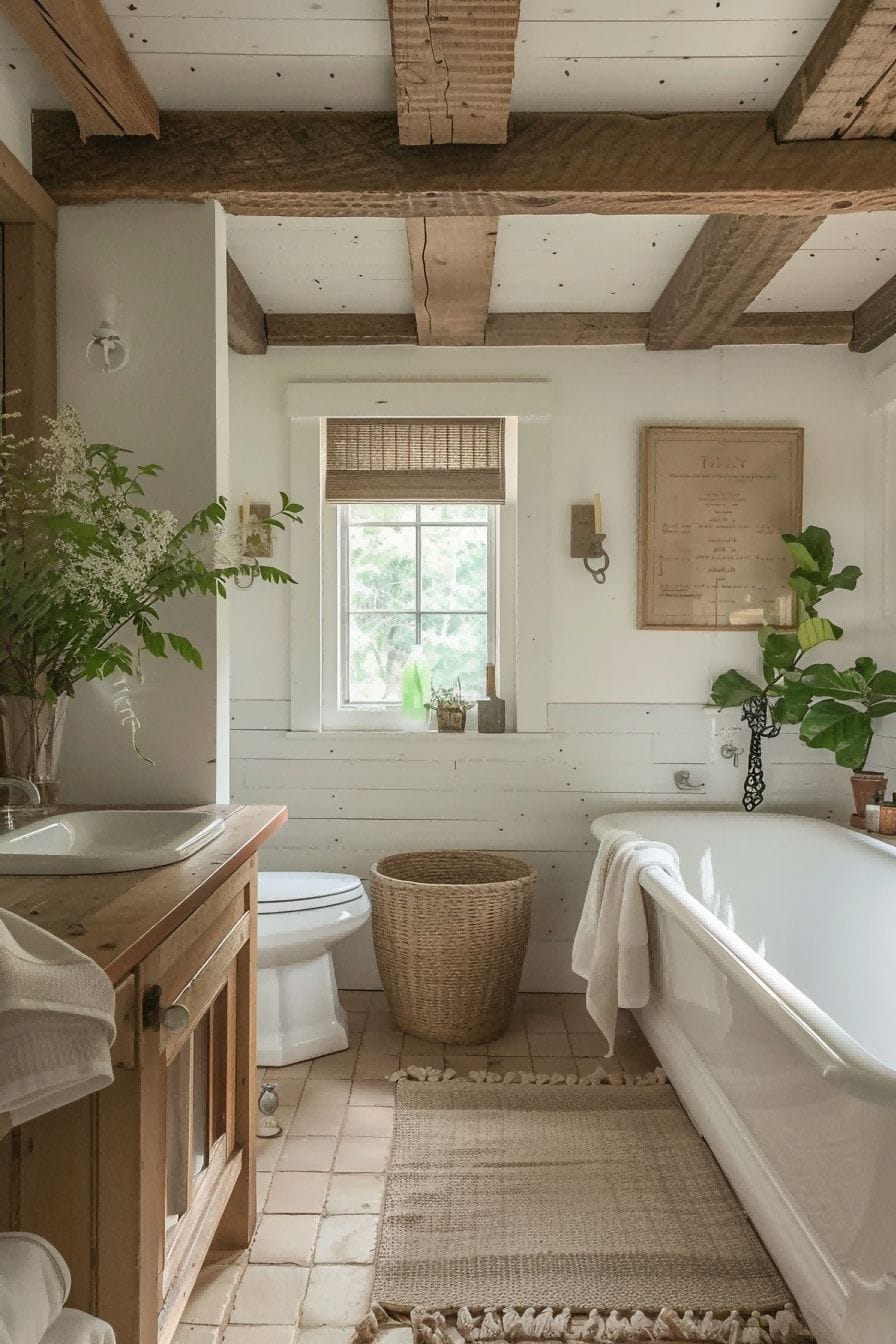 Decorate with natural materials For farmhouse bathroo 1711290762 3
