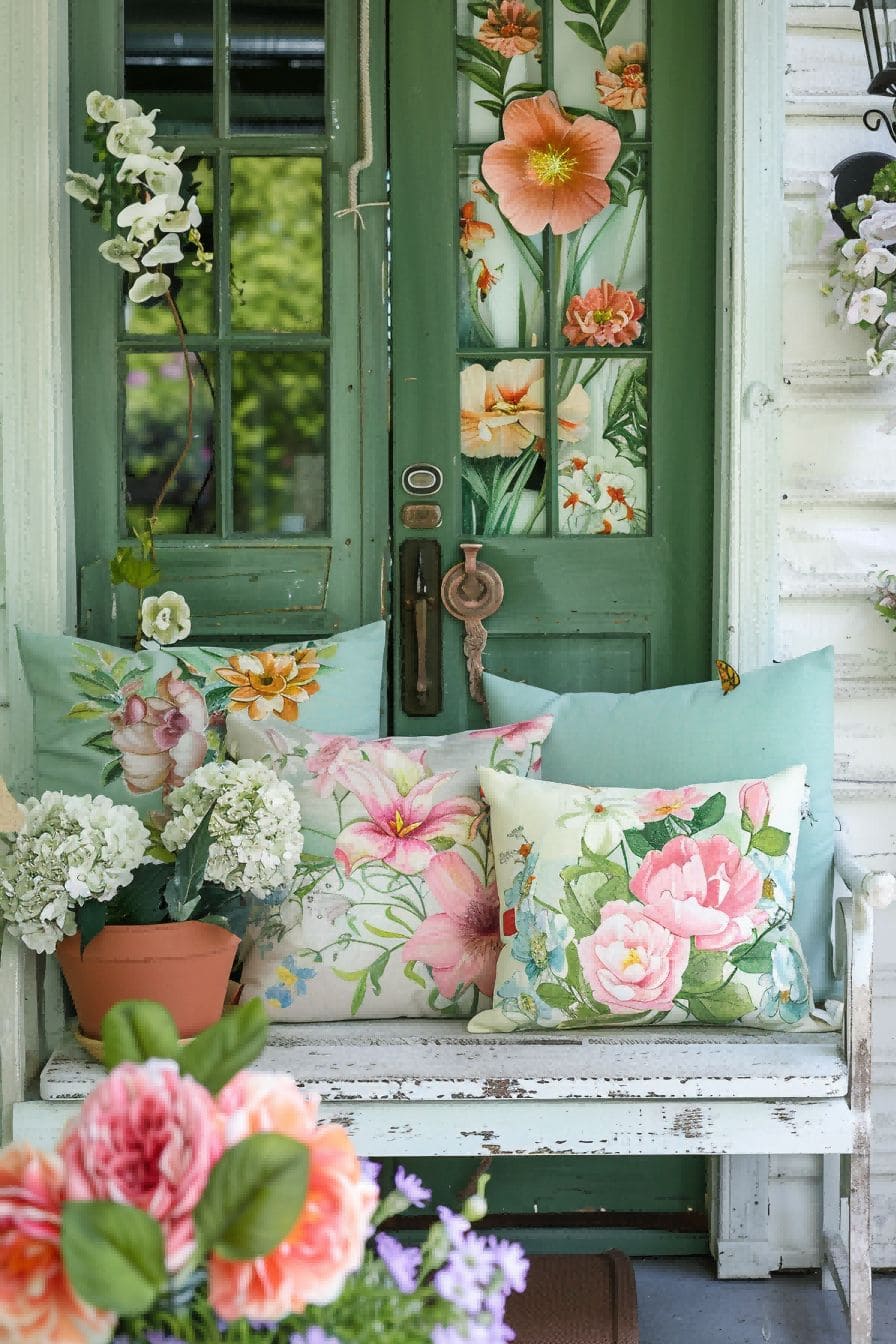 Display New Pillows for Spring Porch Decor 1709902133 2