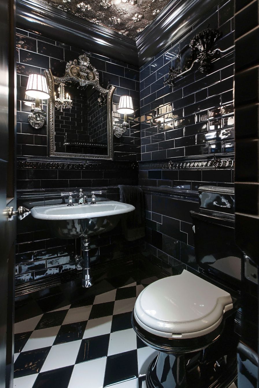 Dont Shy Away From Black For Small Bathroom Decor Ide 1711248195 3