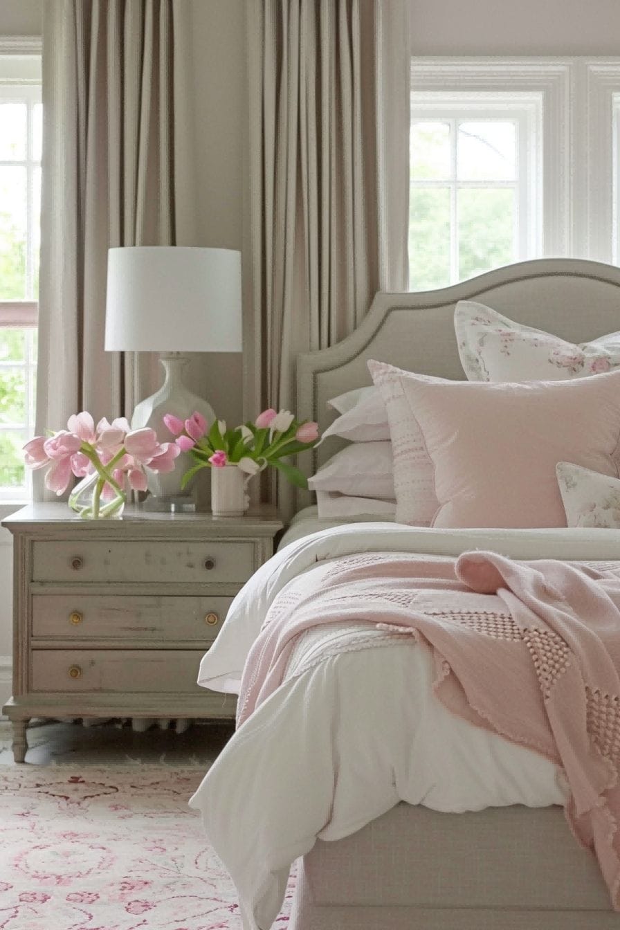 Dove Gray Tulip Pink for Bedroom Color Schemes 1711195390 2