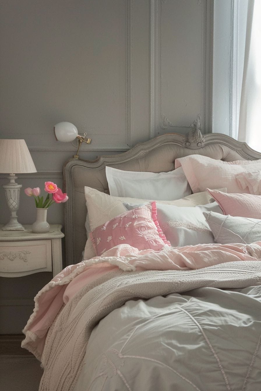 Dove Gray Tulip Pink for Bedroom Color Schemes 1711195390 3